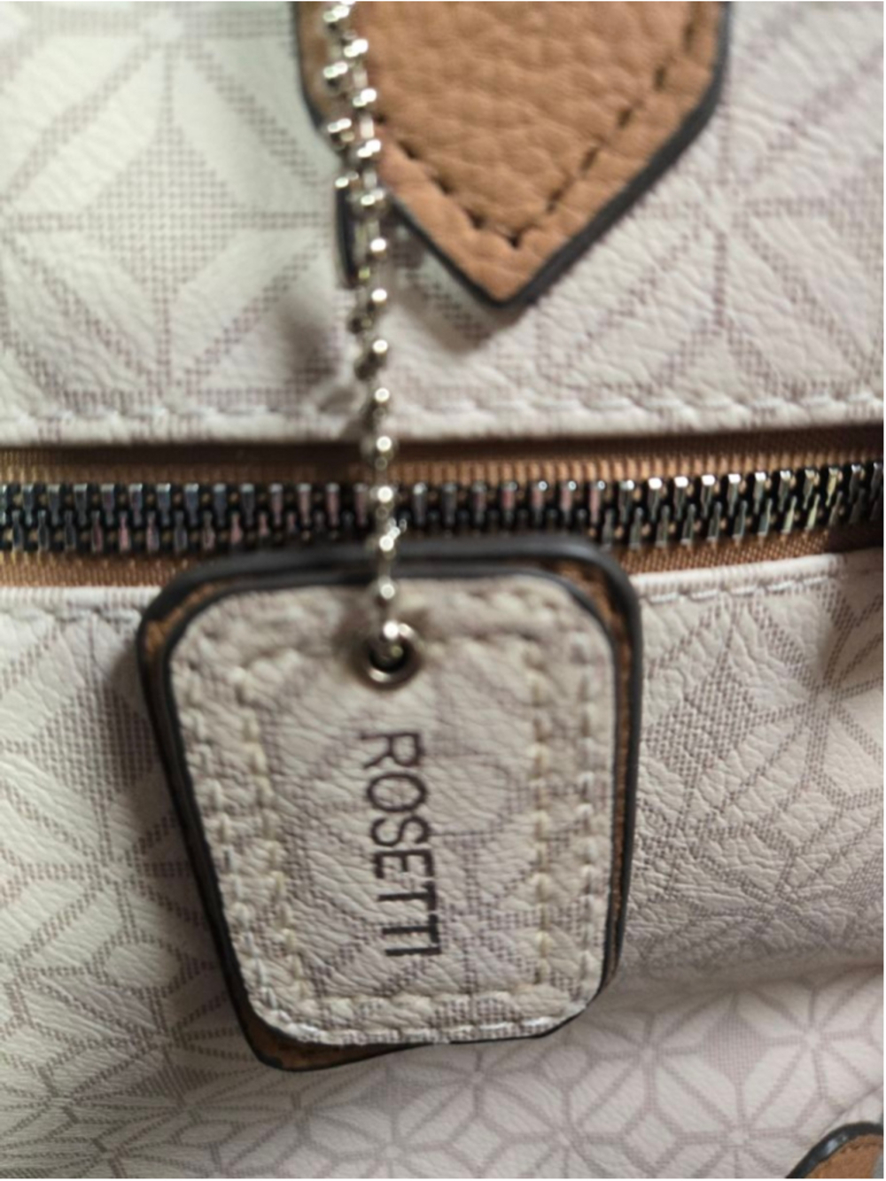 Women's ROSETTI Beige & Brown Logo Print Tote Bag One Size - Picture 5 of 11
